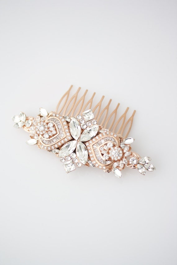 Wedding Hair Accessories Rose Gold Hair Comb Crystal Bridal   Il 570xN.893328308 Na3e 