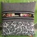 Day of the Dead Pillow Cover Dia de Los Muertos Sugar Skulls Black and White Butterflies