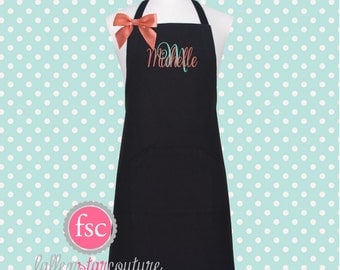 Monogrammed Apron , kitchen apron , cooking apron , ladies apron , personalized apron