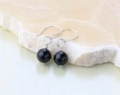 Black Onyx Earrings - Sterling Silver Black Stone Earrings - Black Gemstone Earrings - Root Chakra Black Onyx Earrings - Sterling Silver Black Stone Earrings - Black Gemstone Earrings - Root Chakra