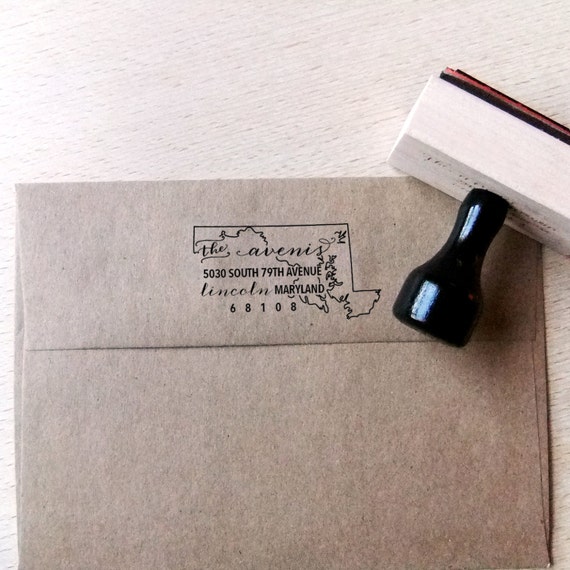 Maryland Address Stamp Custom Return State Address Stamp