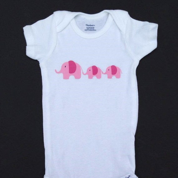 Elephant baby shirt baby one piece baby elephants body