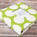 Baby Memory Book - Green and White Polka Dots (78 designed journaling pages & personalization included with every album)