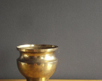 Brass with Class - Large Brass Planter or Urn - Hammered Brass Bowl