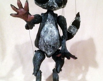 Made-to-order. Raccoon marionette, hand-made, OOAK