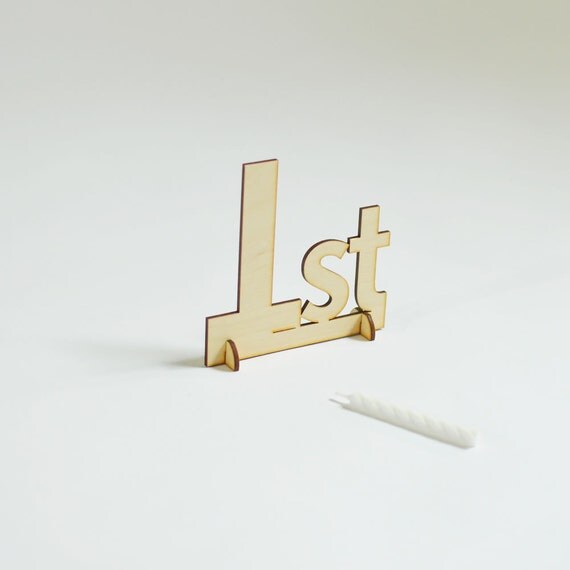 Natural Wood 1st Stand Up Number Table Sign