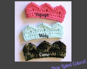Newborn Crochet Crown, Baby Crown, Newborn Girl Crown, Newborn Boy Crown, Newborn Photo Prop, Prince, Princess, King, Royalty