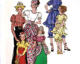 Butterick 5980 Vintage 70s Sewing Pattern for Children's Edwardian Bathing Suit, Bo-Peep Costumes - Uncut - Size 6