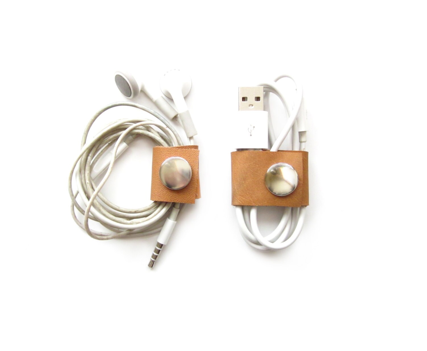 Leather Cord Keeper Headphone Holder Cord Holder Wrap