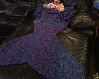 Adult Size Crochet Mermaid Tail Blanket (Pattern Only!)
