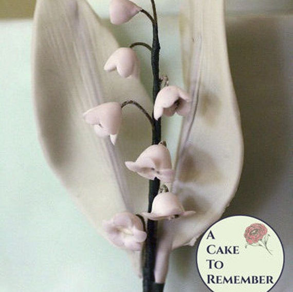 Single Stem Gumpaste Lily of the Valley for Cake Decorating