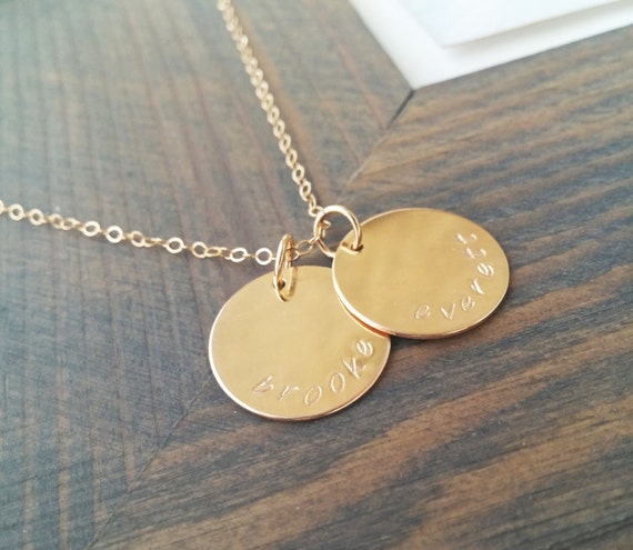 gold disc necklace
