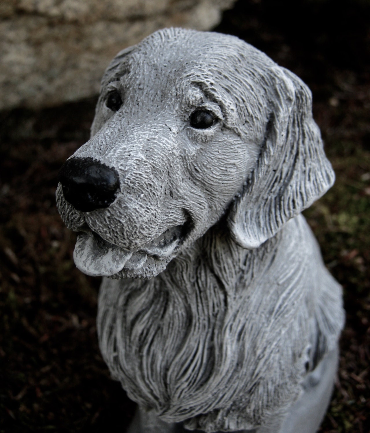 Golden Retriever Statue Golden Dog Memorial by WestWindHomeGarden