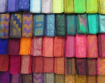 60 Yards of Silk Sari Borders, C78