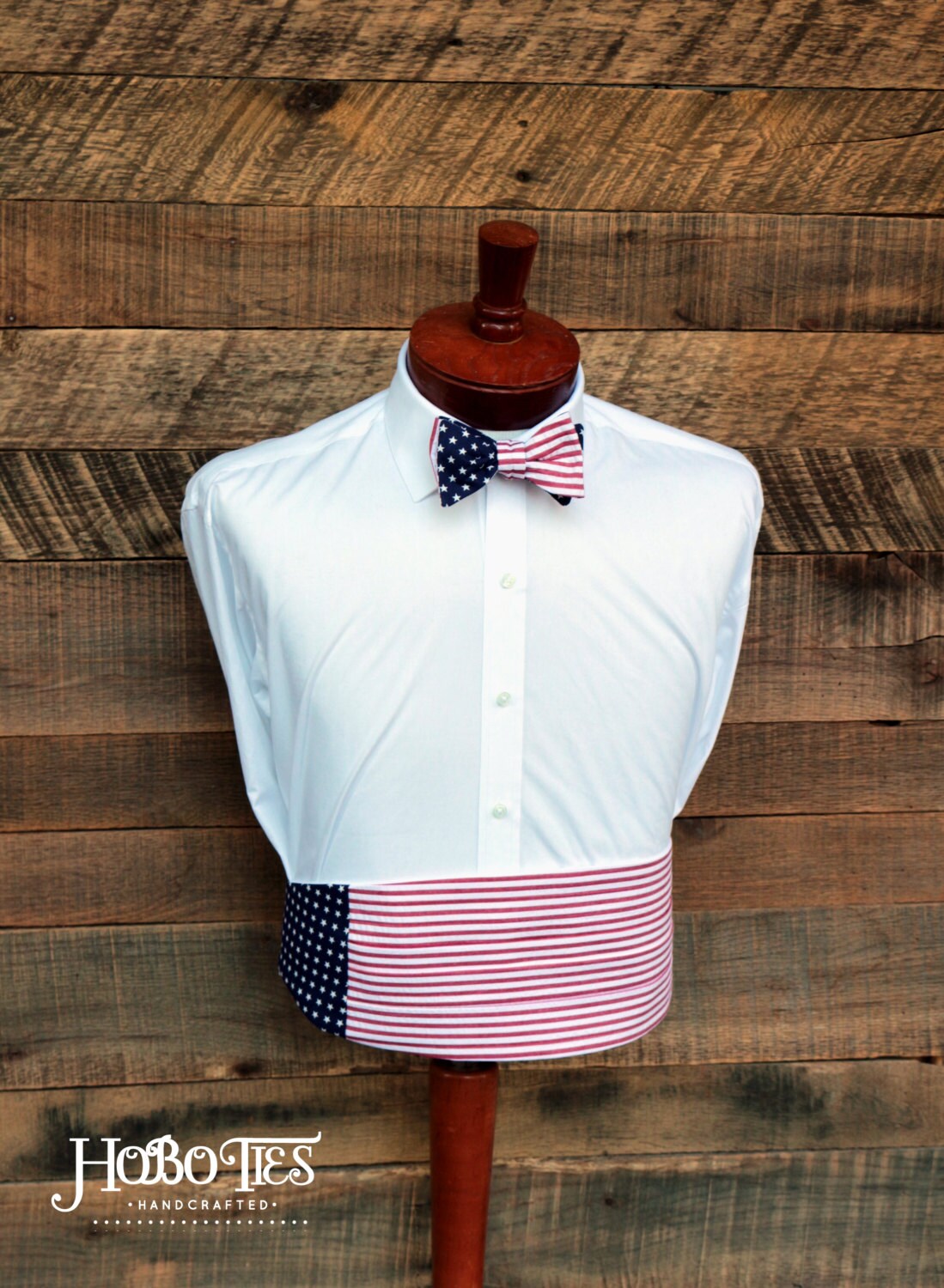 Mens Cummerbund SetAmerican Flag CummerbundAmerican by HoBoTies