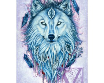 Wolf Wall Art wolf painting wolf art wolf wall decor fiber art textile Wolf Wall Art wolf painting wolf art wolf wall decor fiber art textile