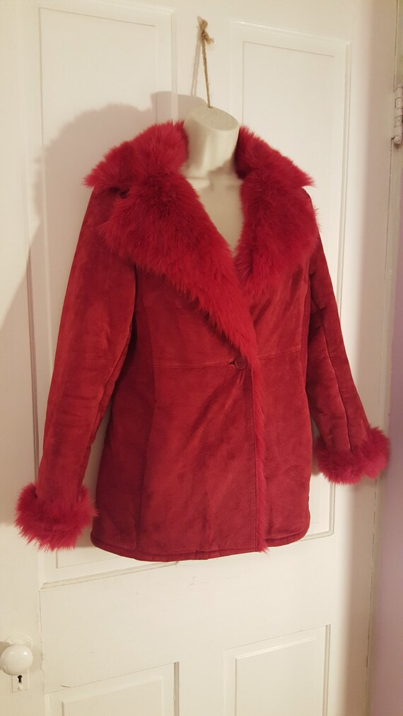 Fur Suede Coat Dear Society Winter Clearance Vintage J Percy For Marvin Richards Leather Coat With Faux Fur Collar Xl