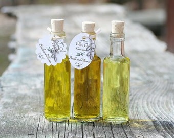 48 Empty 3.5oz Favor Bottles Olive Oil Tags Olive Charms Corked Bottles Empty Glass Bottles Favor Bottles Olive Oil Tags Olive Oil Favors