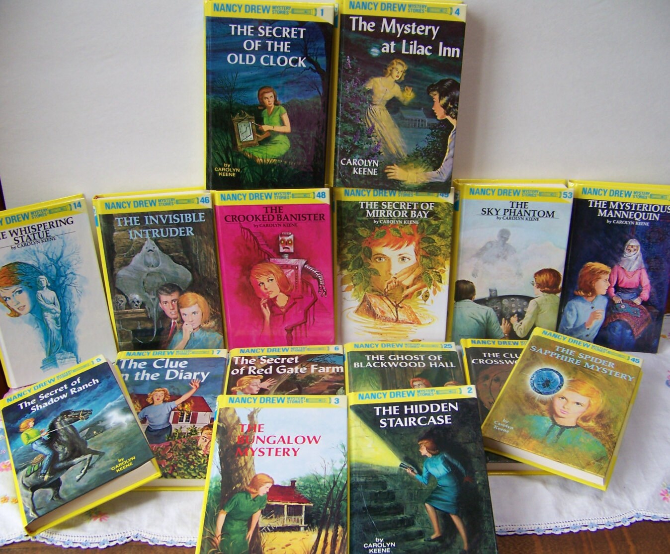Vintage Nancy Drew Books set of 16 1989 by Carolyn Keene.