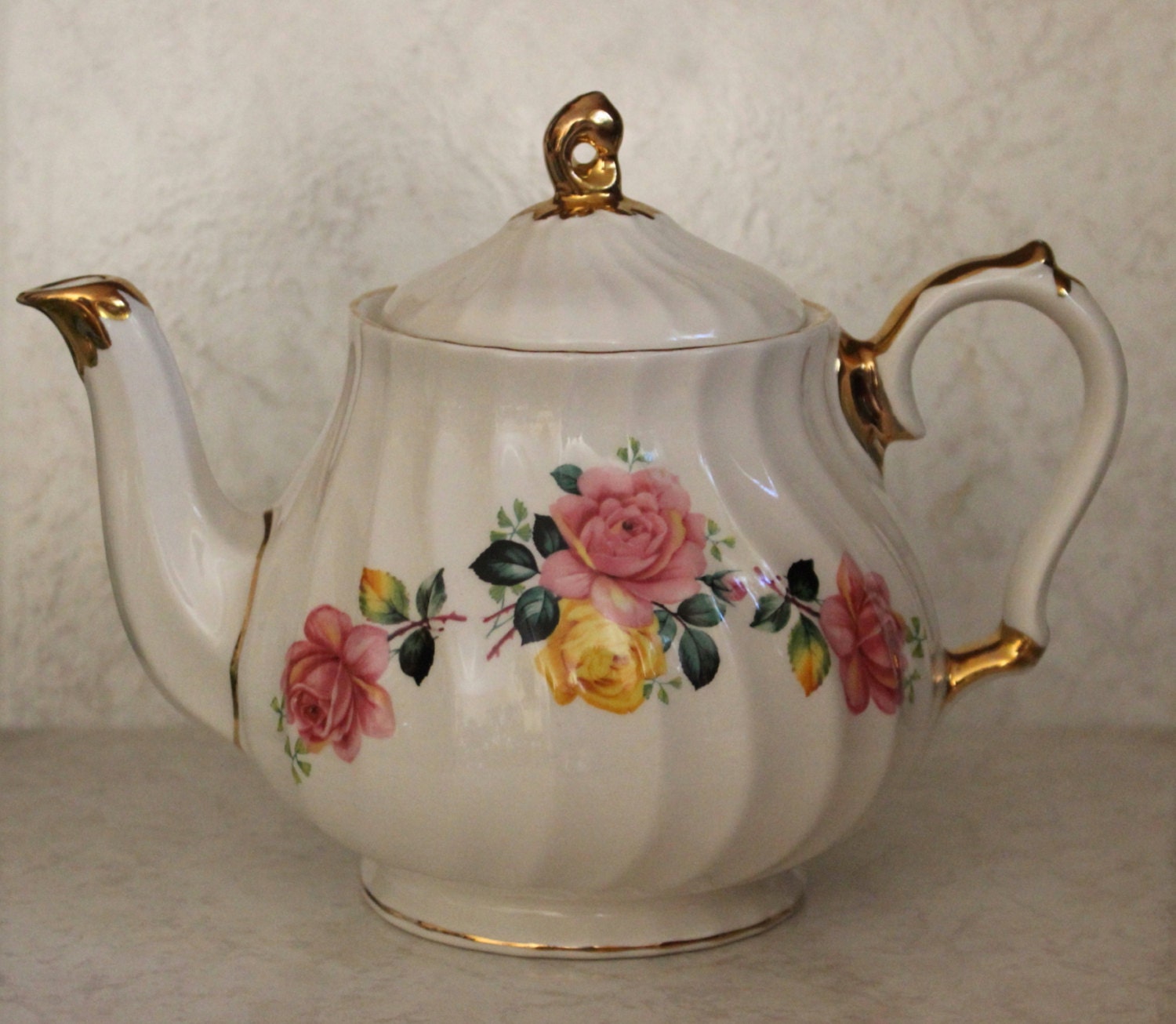 Vintage Sadler England Swirl Teapot 3522