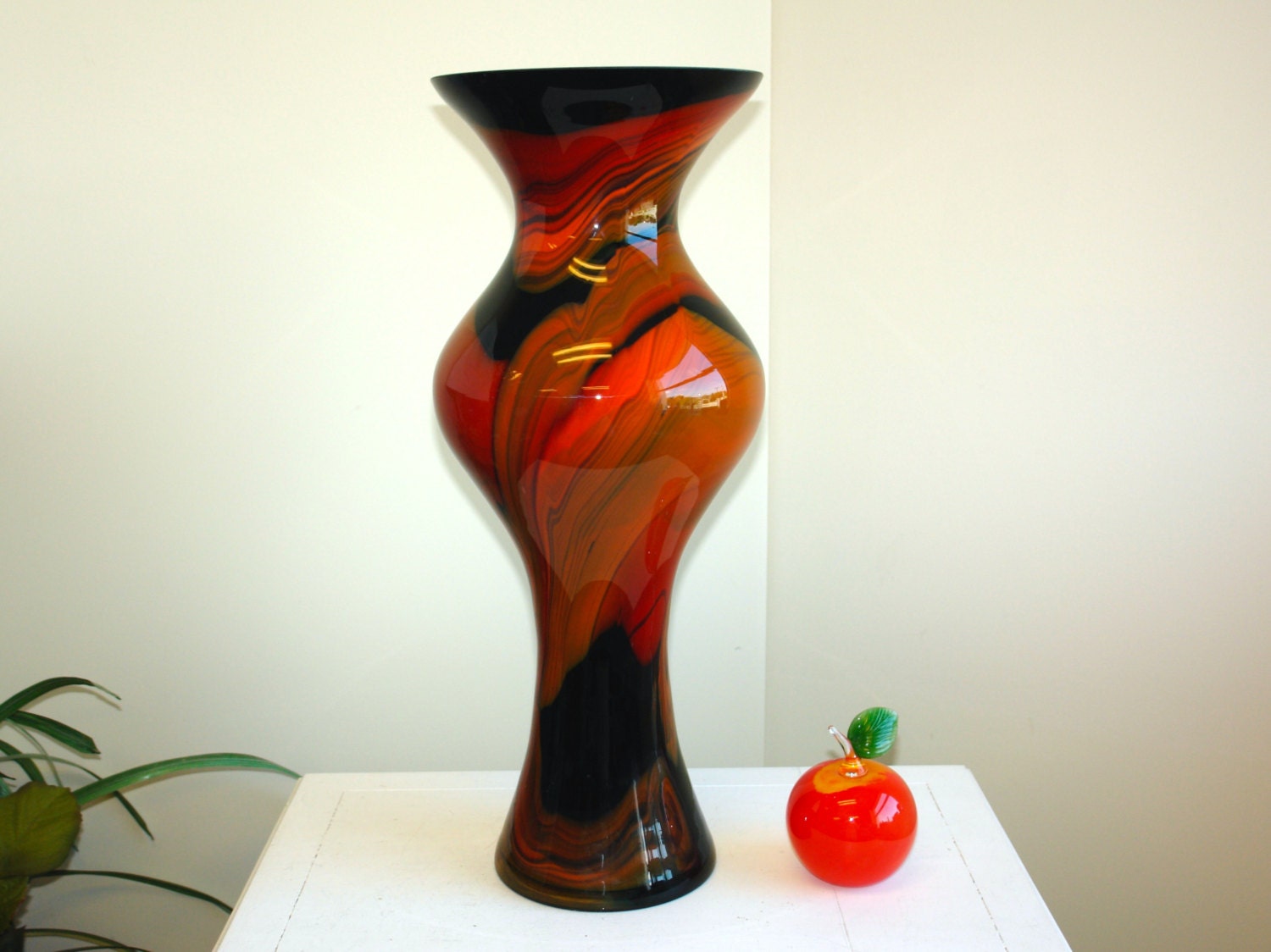 fall glass vase hand blown glass vases made in Poland Makora