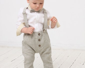 Items similar to Baby boy pants Baby clothes Toddler boys linen pants ...