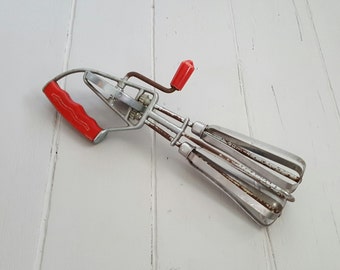 CANARY Hand Mixer red stainless steel