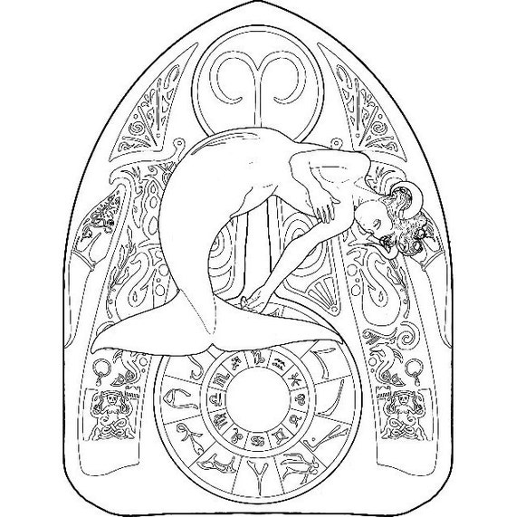 Aries Zodiac Pages For Adults Coloring Pages