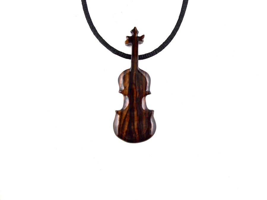 Violin Necklace Violin Pendant Wooden Violin Pendant Violin