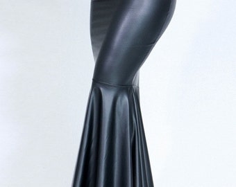 black mermaid maxi skirt