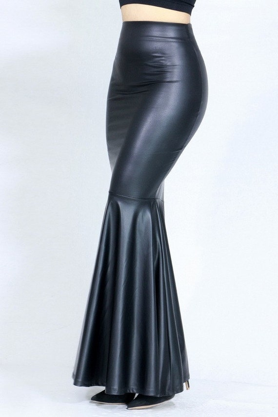 black mermaid maxi skirt