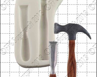 Hammer silicone mould (mold) - 'Hammer & Chisel' by FPC Sugarcraft | resin mold, fimo mold, polymer clay mold, DIY mold, craft mold C050