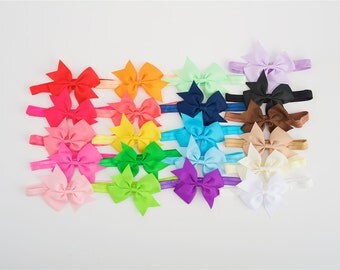 Baby headband, pick 5, baby girl headband, baby headbands, infant headbands, 3.5 inch bows, solid headbands, new baby girl gift, its a girl
