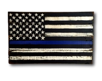 Thin Blue Line Flag/ Thin Blue Line Police Flag/ Police Gift/ Law Enforcement Gift