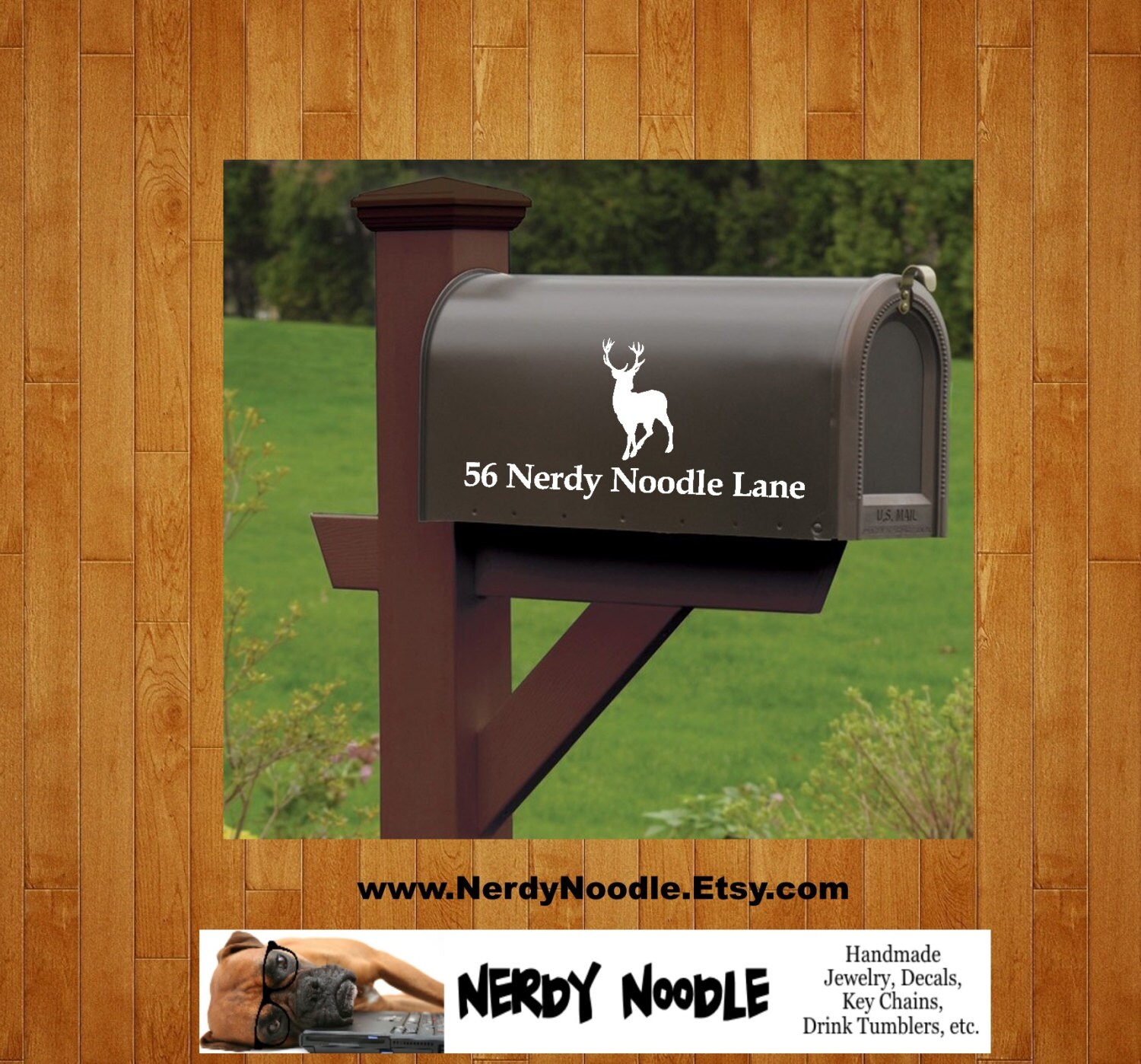 Deer Mailbox Decal Deer Custom Mailbox Decal Deer Address