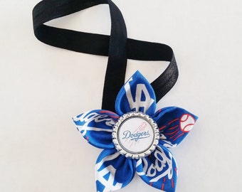 Los Angeles Dodgers Headband, Toddler Football Headband, Dodgers Hairbow, Toddler Hair Accessory, LA Dodgers Baby, Dodgers Photo Prop