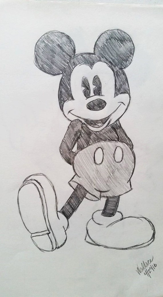 Disney's Mickey Mouse Retro/Classic/Old School Sketch