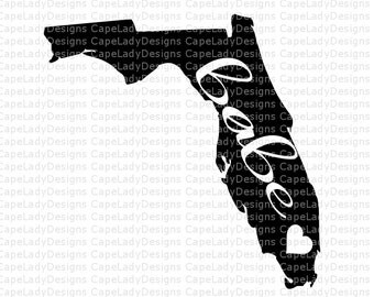 Florida Svg, Florida Babe Design, svg design, Florida state (svg, dxf, eps, and png) florida, babe, heart, cut files, cameo, cricut