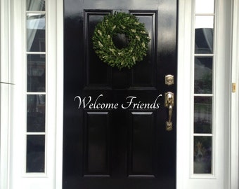 Welcome Friends Door Decal, Welcome Friends Front Door Decal, Front Door Decal, Front Door Decor