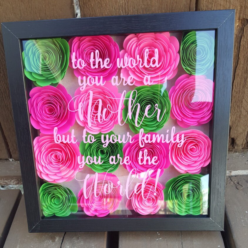 Shadow box Mother's Day Shadow box Mother's Day
