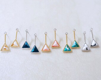 Triangle post earring / Dangle earrings