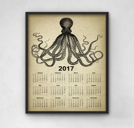 Octopus Calendar 2017 Octopus Calendar 2017