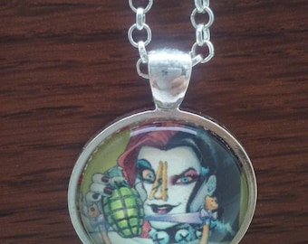 Harly quinn,Harley Quinn Necklace,Harley Quinn pendant Harley Quinn jewelry,Joker,Batman