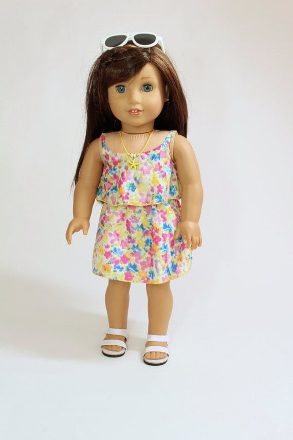 American Girl Doll Clothes Summer Fun: Beach walk dress and