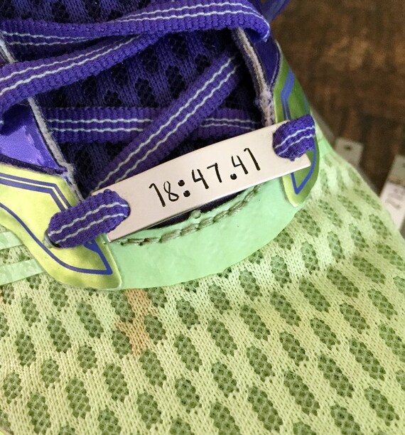 Shoelace Tag Handsamped Tag Runner Gift Gift for Runner Track