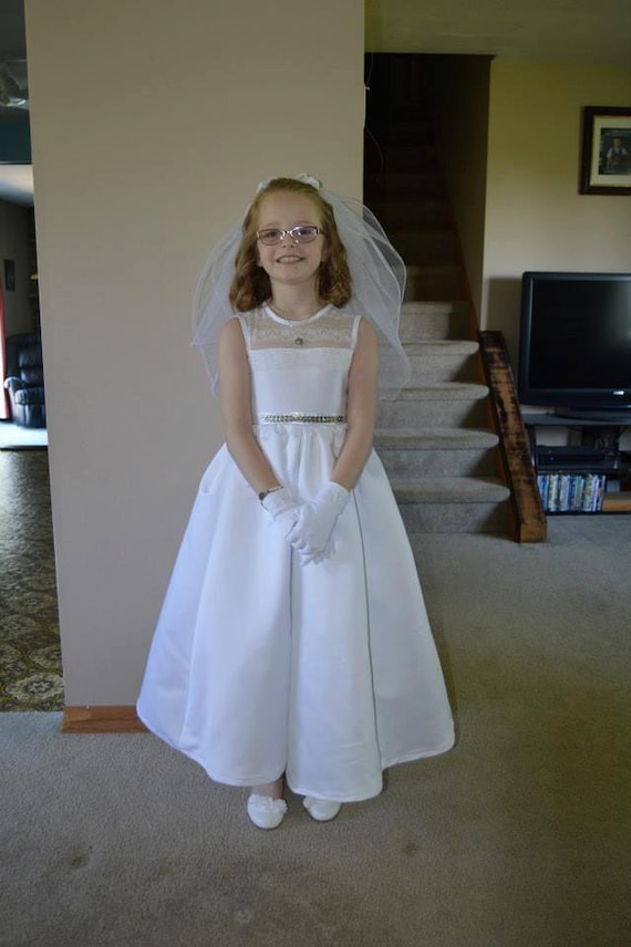 Handmade First Communion Dress from Mom