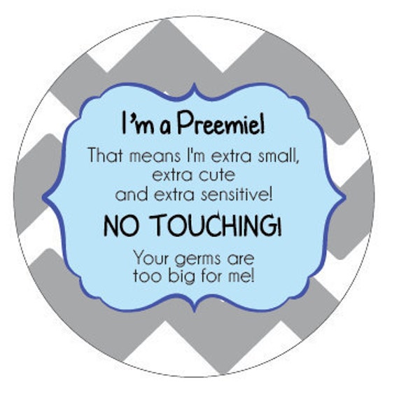 Boy Preemie sign newborn baby car seat tag baby shower