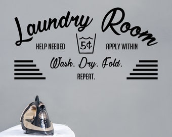 Wall Decal, Laundry Room, Laundry Room Decals, Laundry Room Stickers, Laundry Decals, Laundry, Wall Stickers, Laundry, Wash Room, Wall Quote