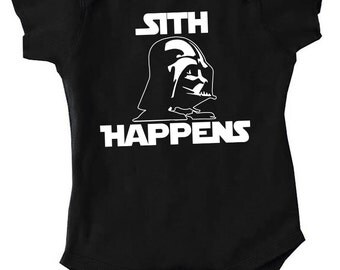 Baby Onesie Sith Happens.. Sith Happens Baby Onesie.. Star Wars Onesie.. Star Wars Baby Onesie.. Vader Onesie.. Sith Happens Onesie..