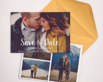 Save the Date Template for Photographers, Save the Date Card Announcement, Engagement Photography - Photoshop Templates - SD001